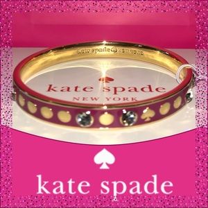 Kate Spade Pink Spot the Spade Bangle